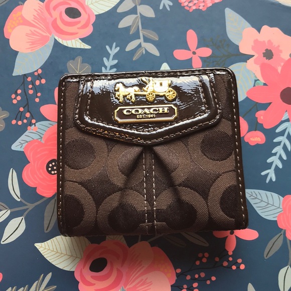 Coach signature canvas small wallet